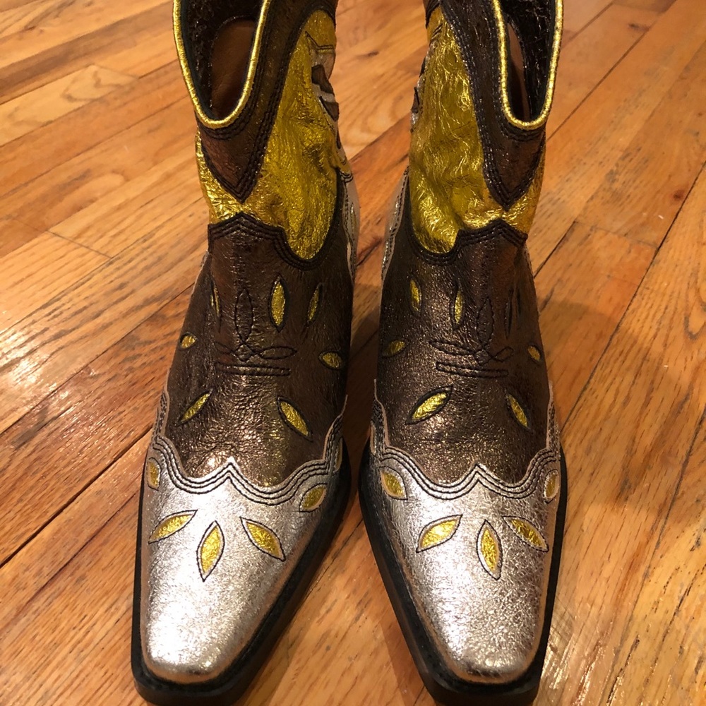 Ganni Meg 45 Kalamata ankle boots size 38